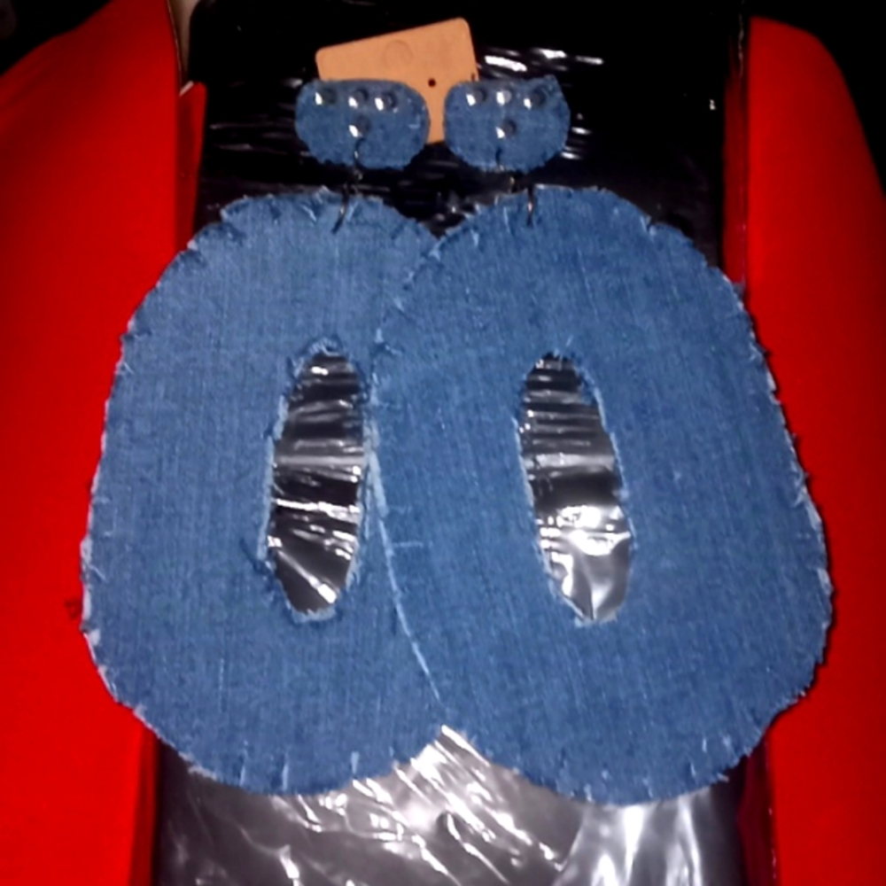Denim Earrings